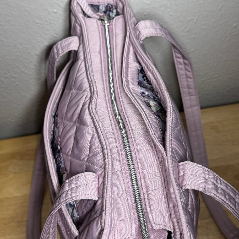 Vera Bradley Small Vera Tote in Performance Twill Hydrangea Pink - Picture 10 of 10